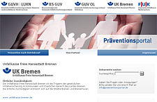 Bild der Startseite des Internetauftritts Präventionsportal.de